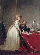 Portrait of Monsieur de Lavoisier and his Wife, chemist Marie-Anne Pierrette Paulze Jacques-Louis David